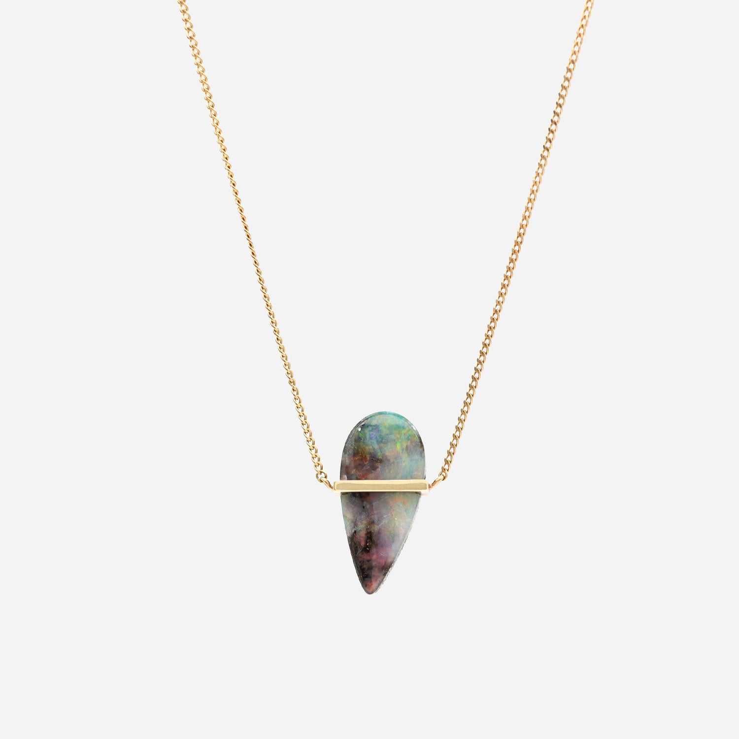 BAND NECKLACE BOULDER OPAL #1331