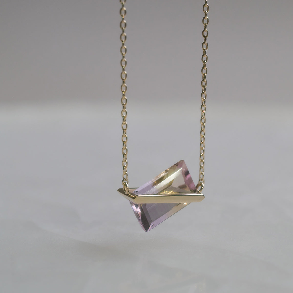 BAND NECKLACE AMETRINE #4011