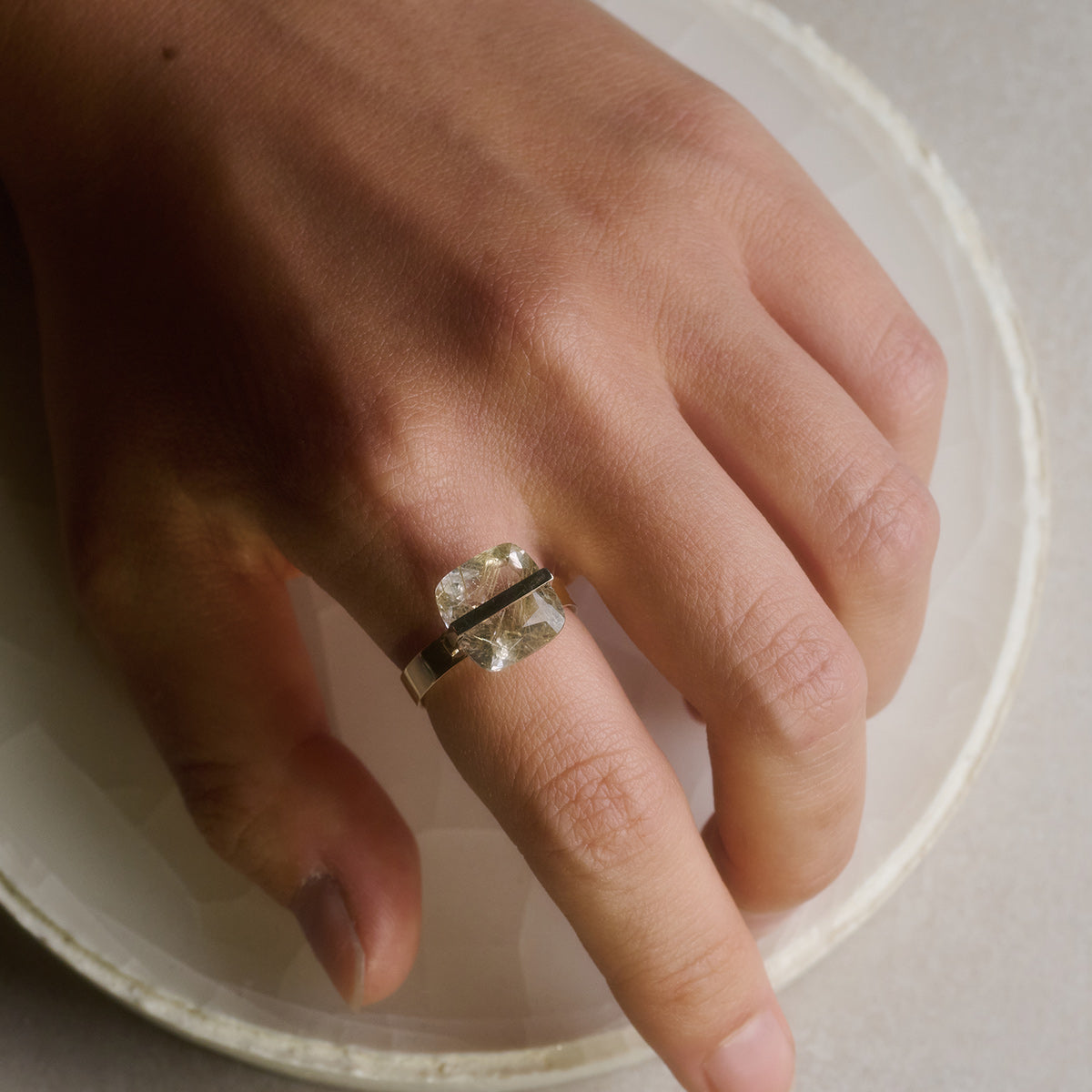 BAND RING RUTIL QUARTZ#4016