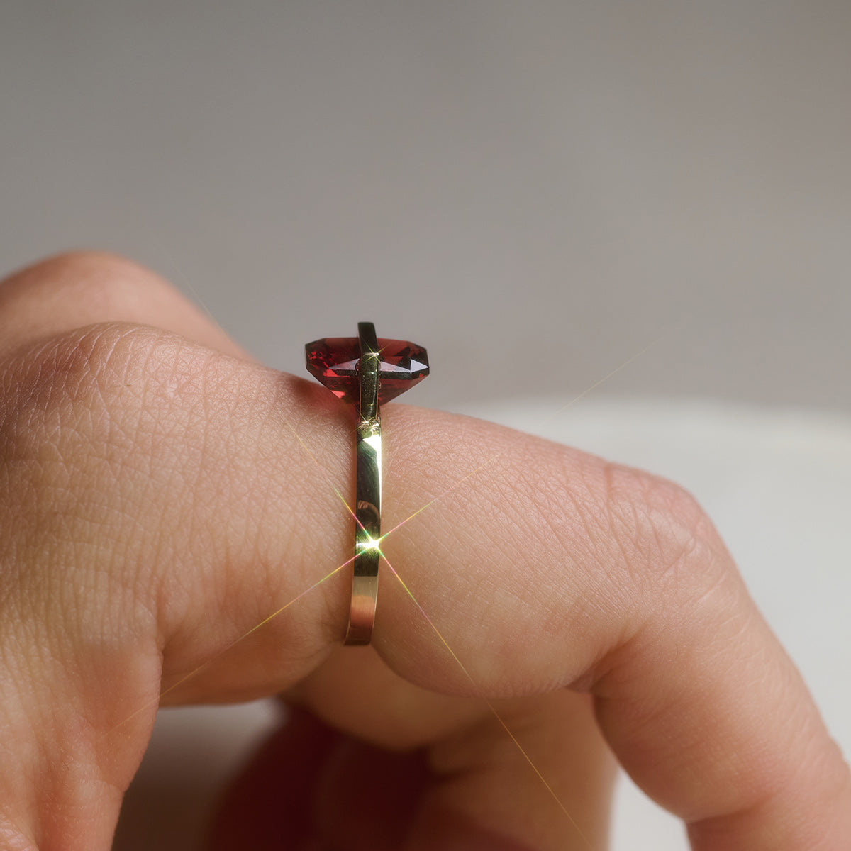 BAND RING GARNET#3882