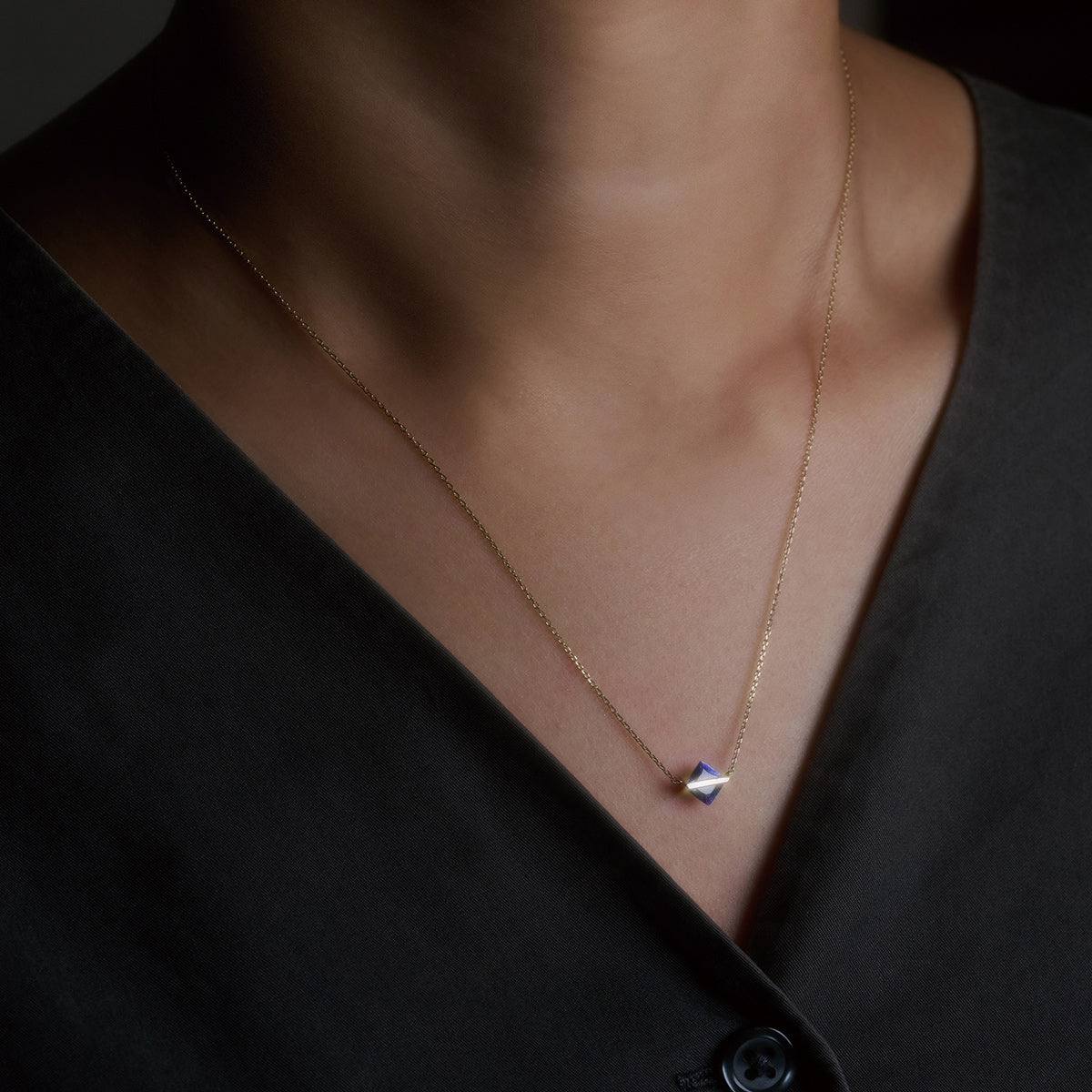 BAND NECKLACE TANZANITE #4033