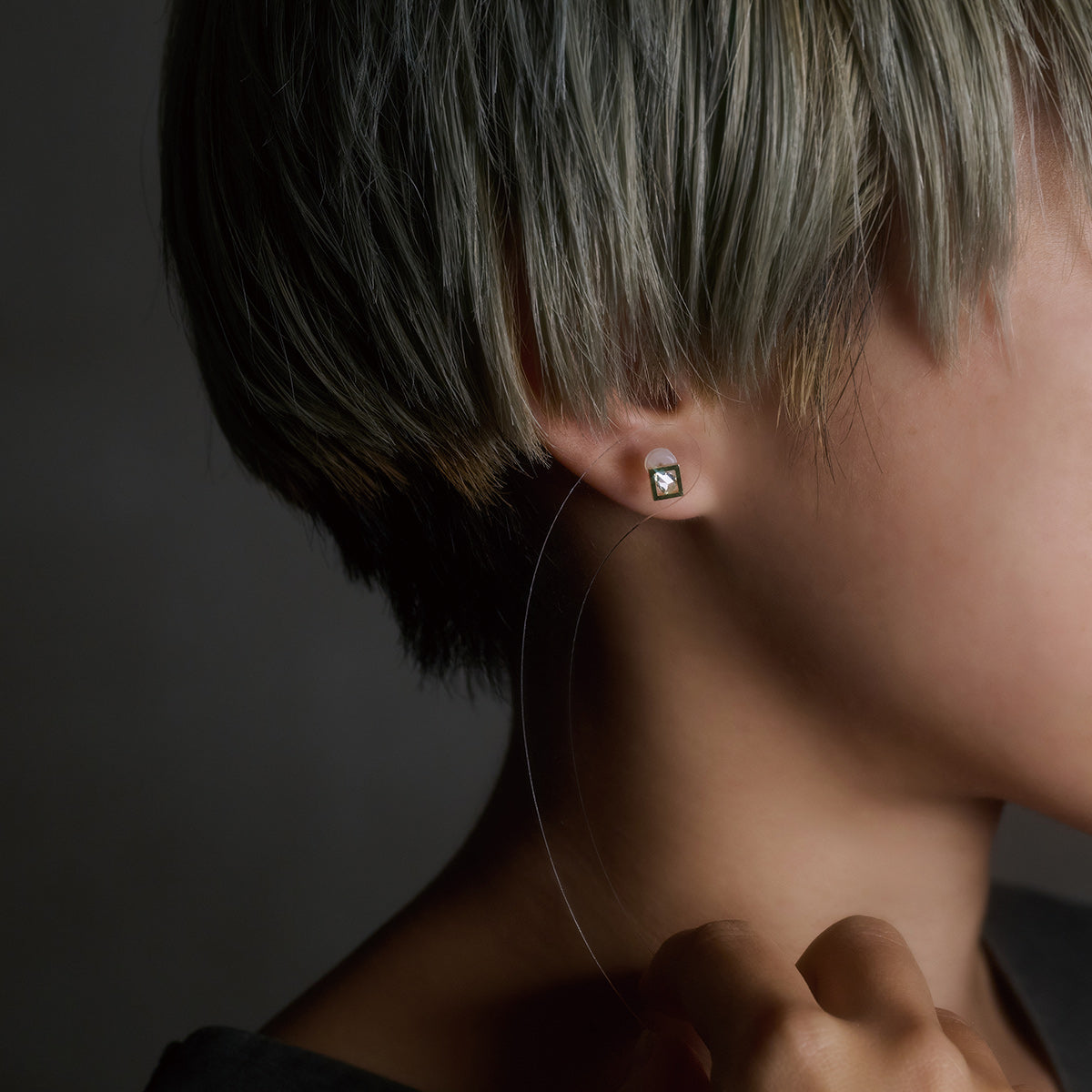 FRAME DIAMOND EARRING #4036