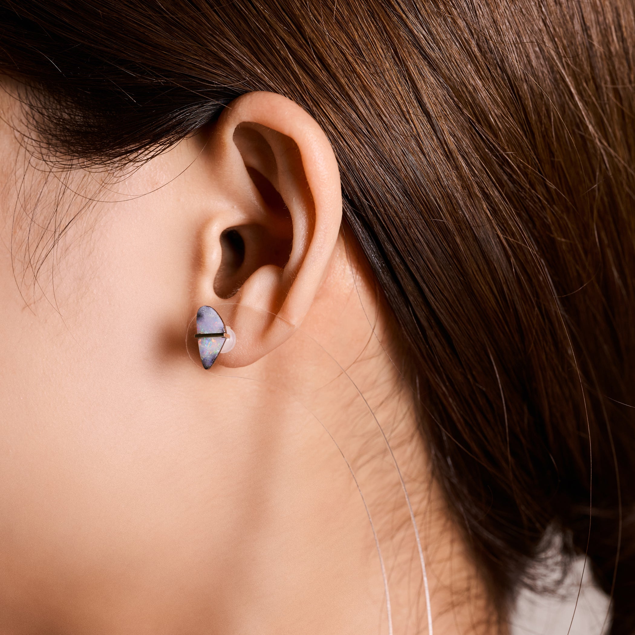 BAND EARRING BOULDER OPAL#4291
