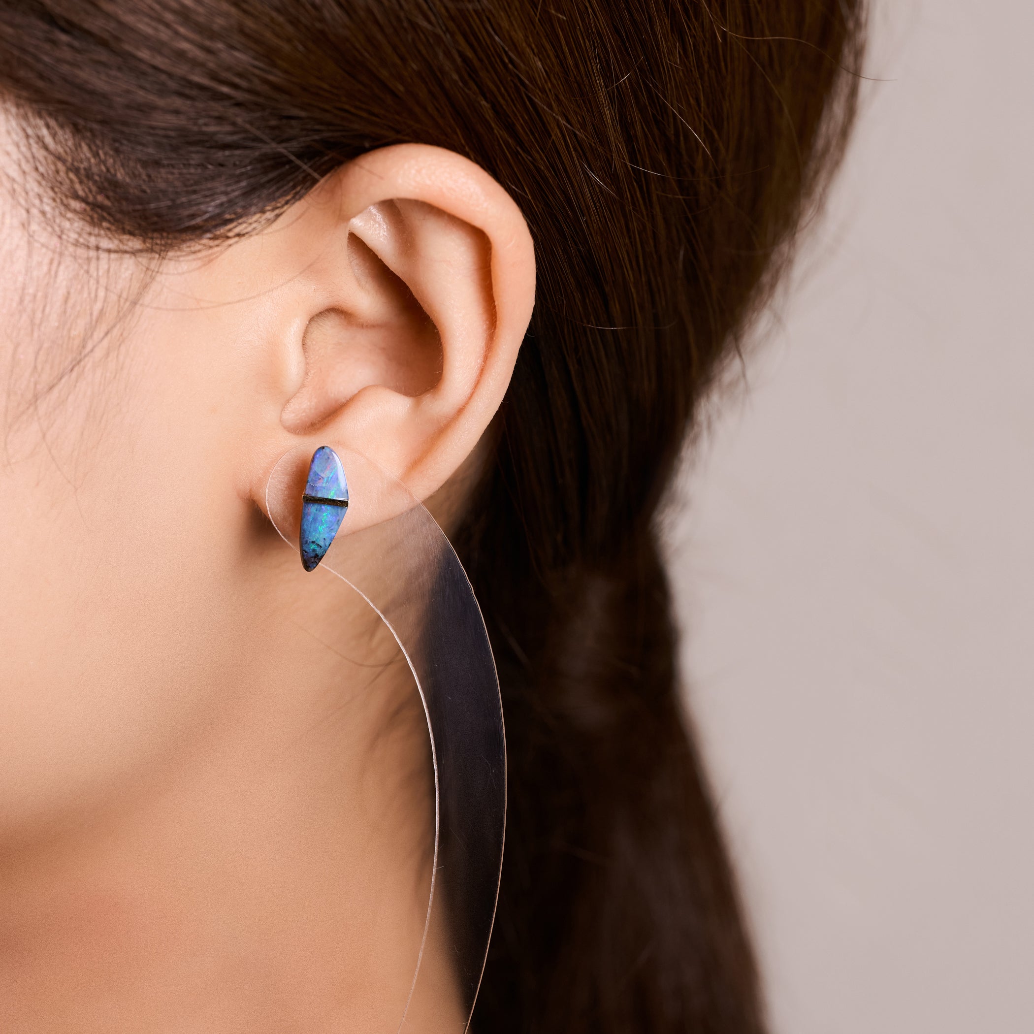 BAND EARRING BOULDER OPAL#4295