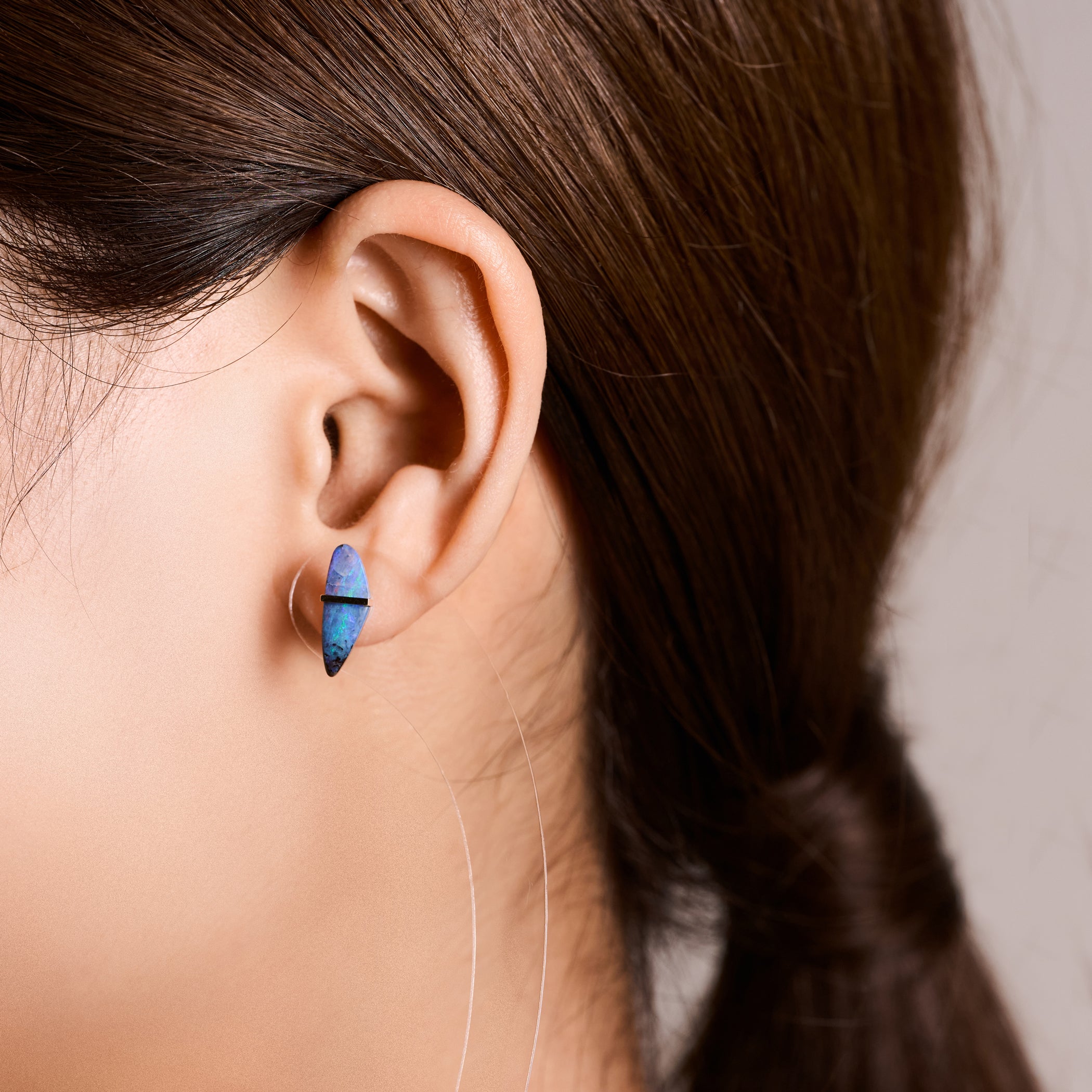 BAND EARRING BOULDER OPAL#4295