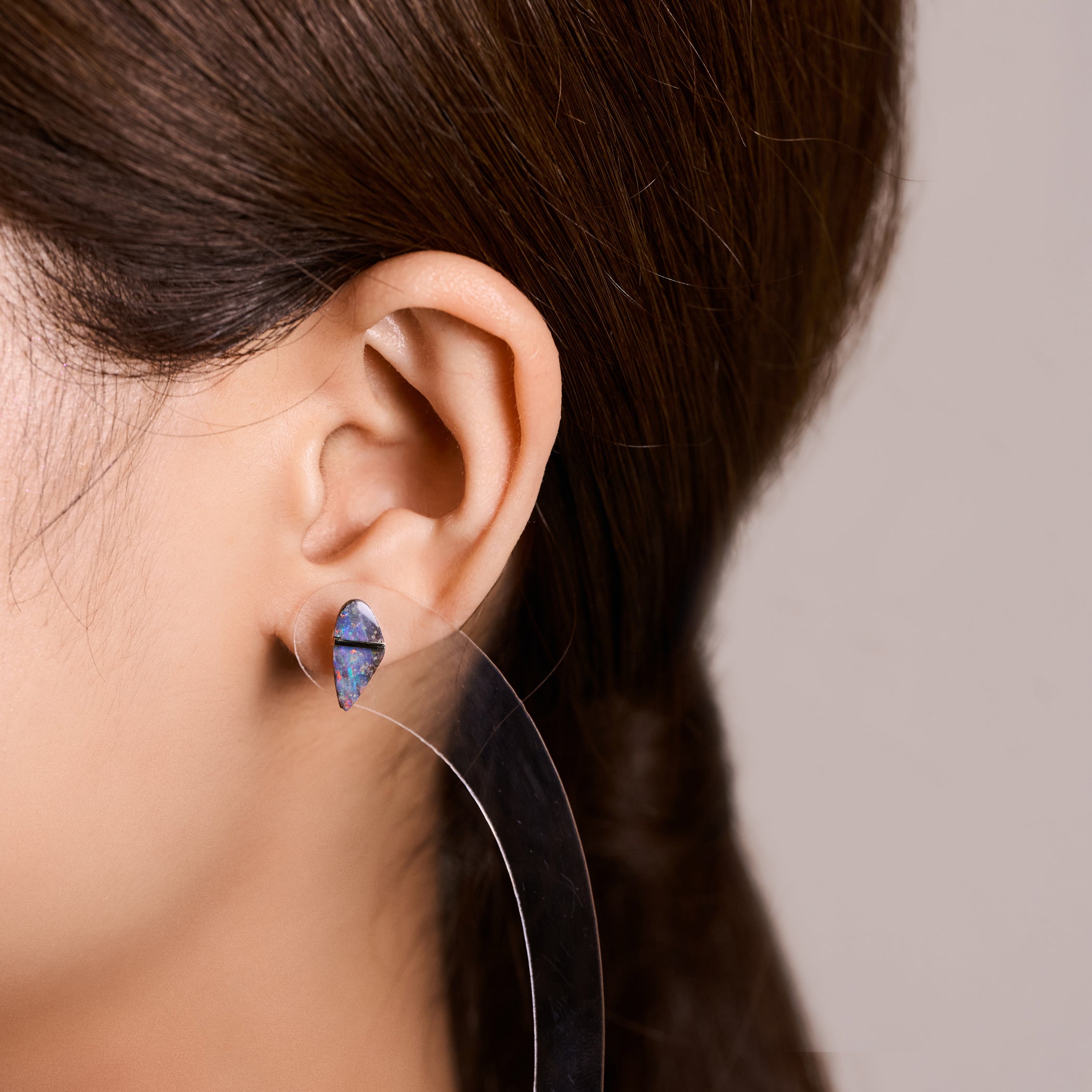 BAND EARRING BOULDER OPAL#4294