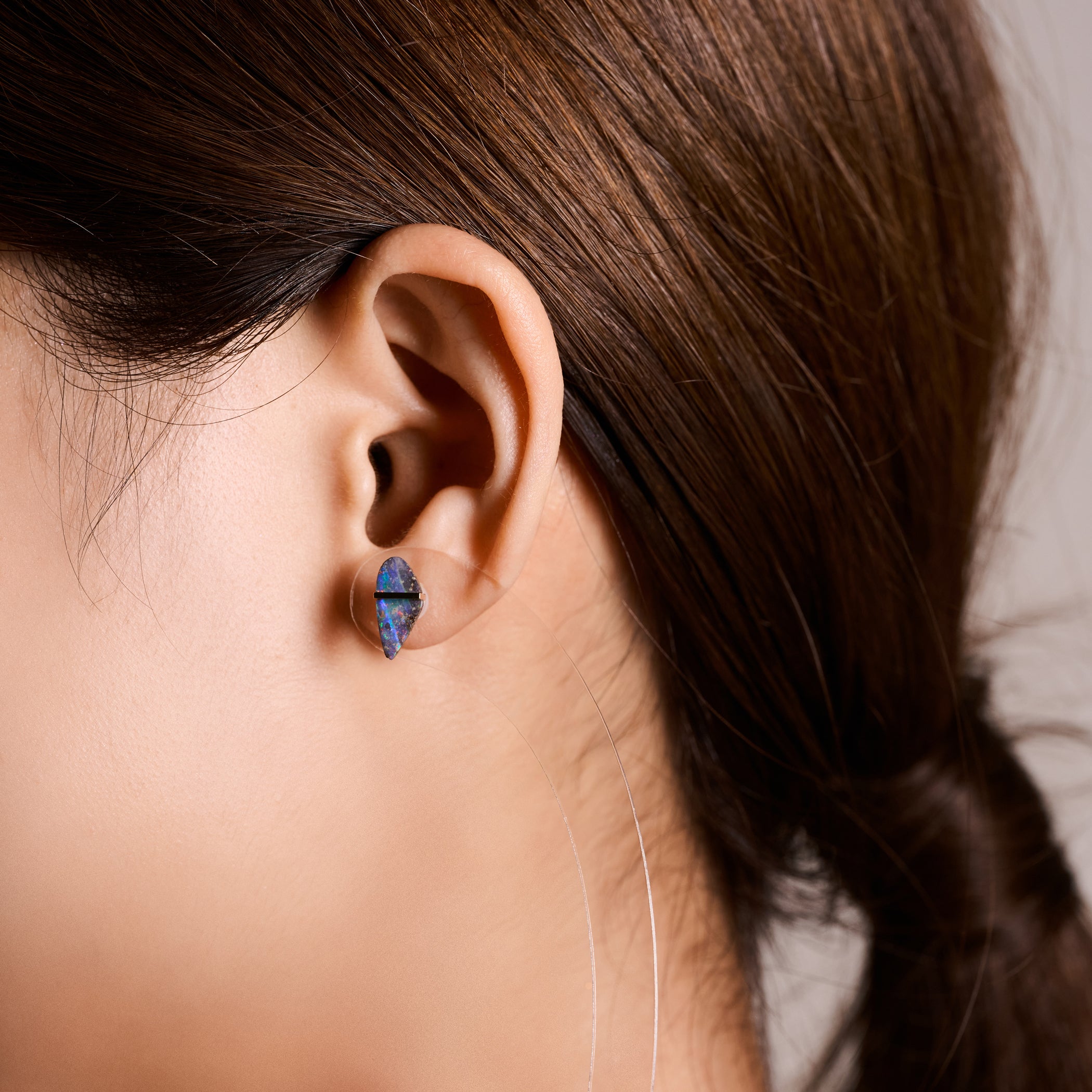 BAND EARRING BOULDER OPAL#4294