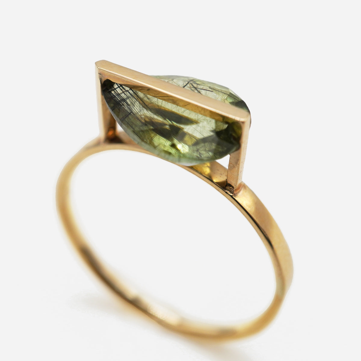 BAND RING RUTIL PERIDOT#4003