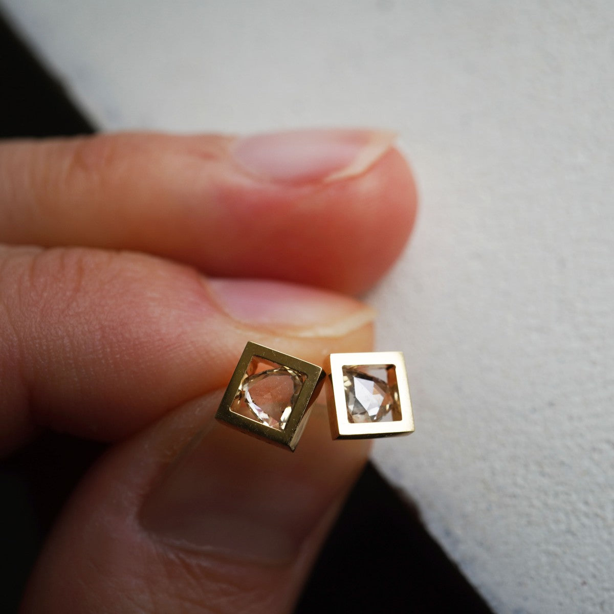 FRAME DIAMOND EARRING #4172