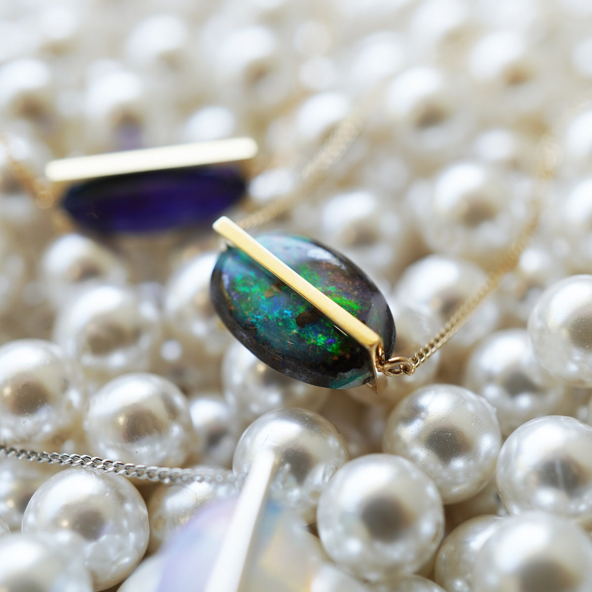 BAND NECKLACE BOULDER OPAL #4196