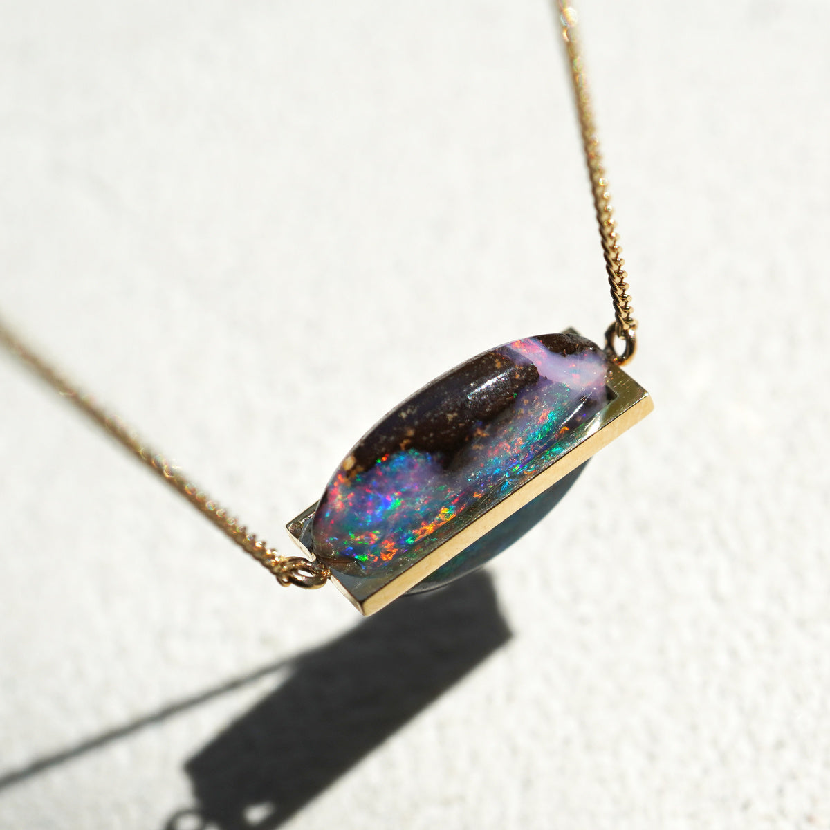 BAND NECKLACE BOULDER OPAL #4196