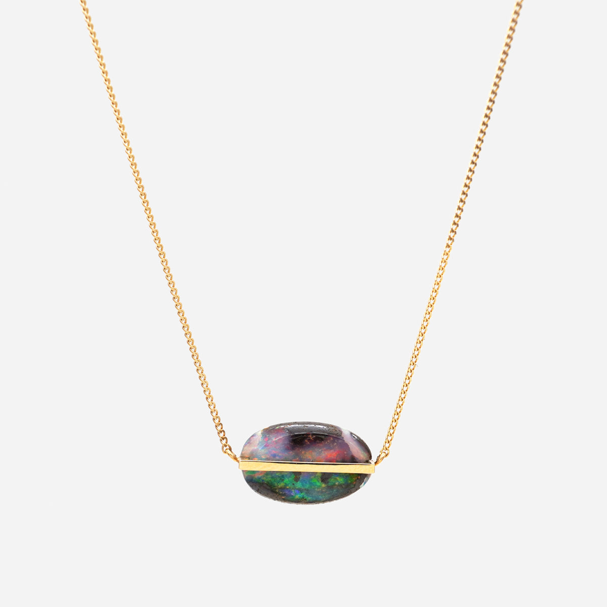 BAND NECKLACE BOULDER OPAL #4196