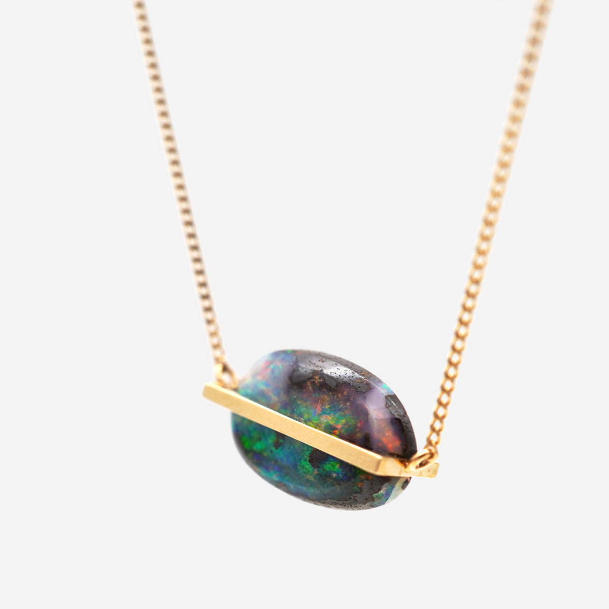 BAND NECKLACE BOULDER OPAL #4196