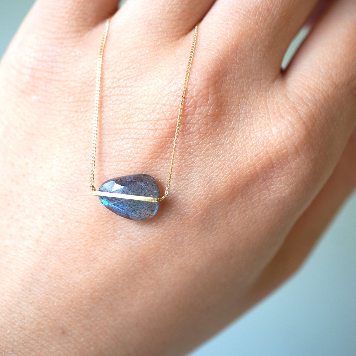 BAND NECKLACE LABRADORITE #4223