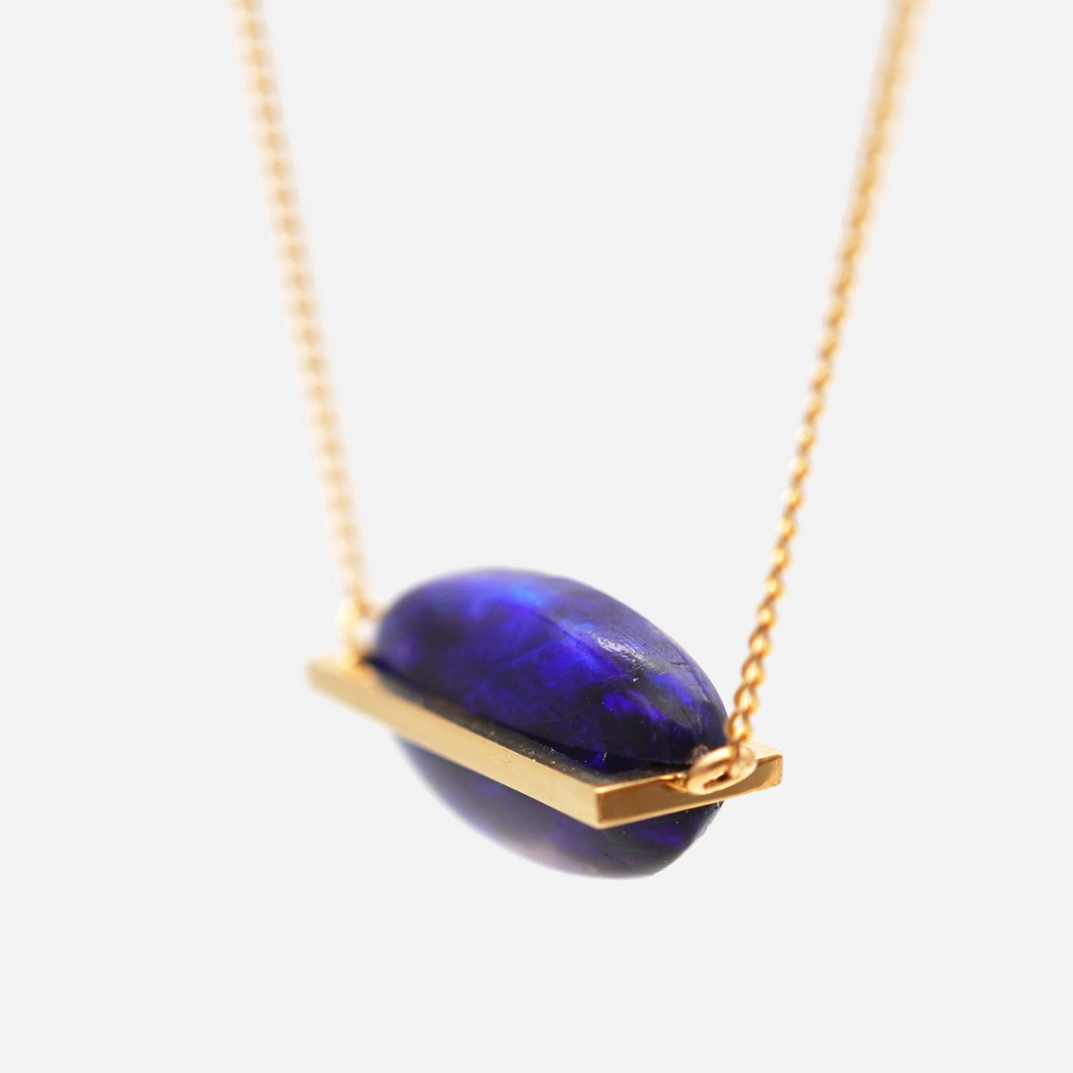 BAND NECKLACE BLACK OPAL #4198