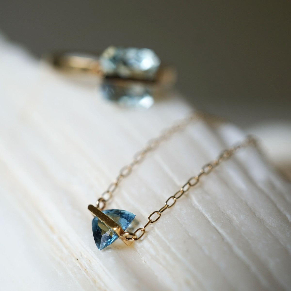 BAND NECKLACE AQUAMARINE #4227