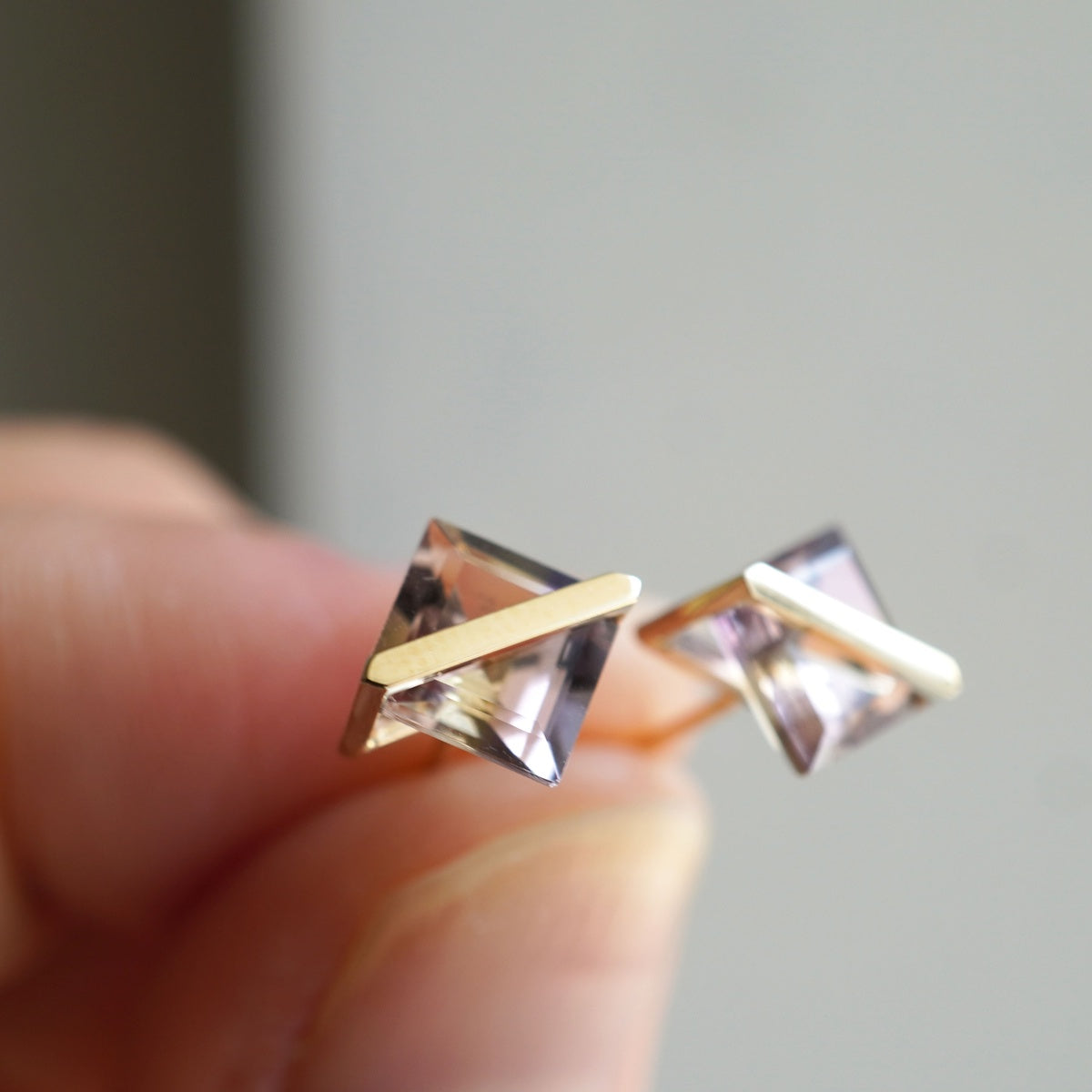 BAND EARRINGS AMETRINE #4191