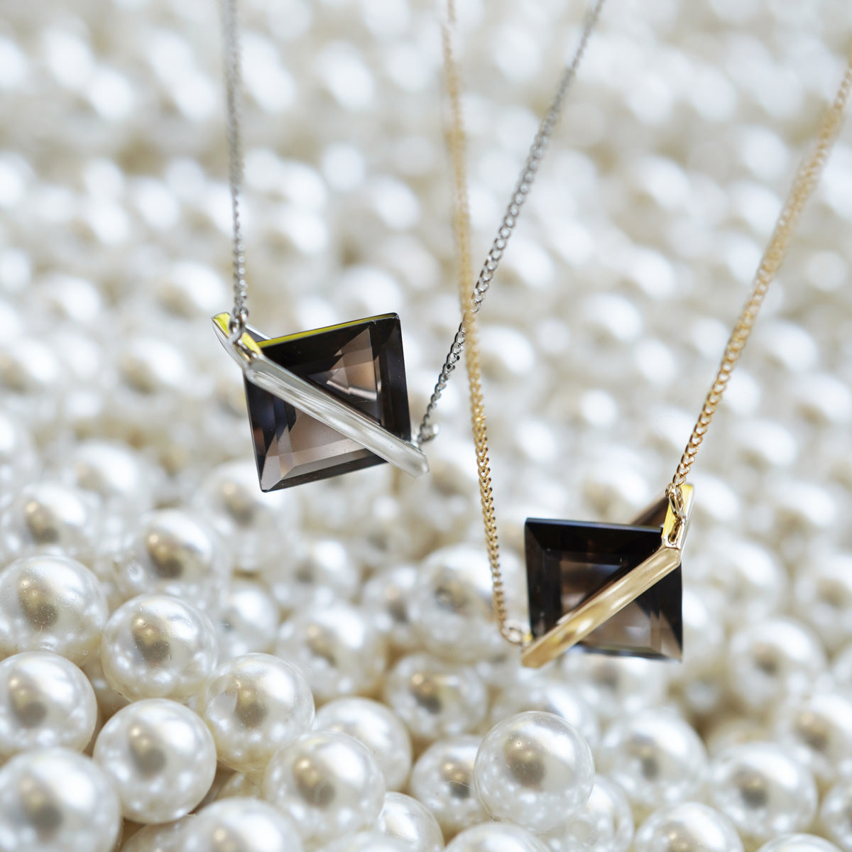BAND NECKLACE SMOKY QUARTZ#4261