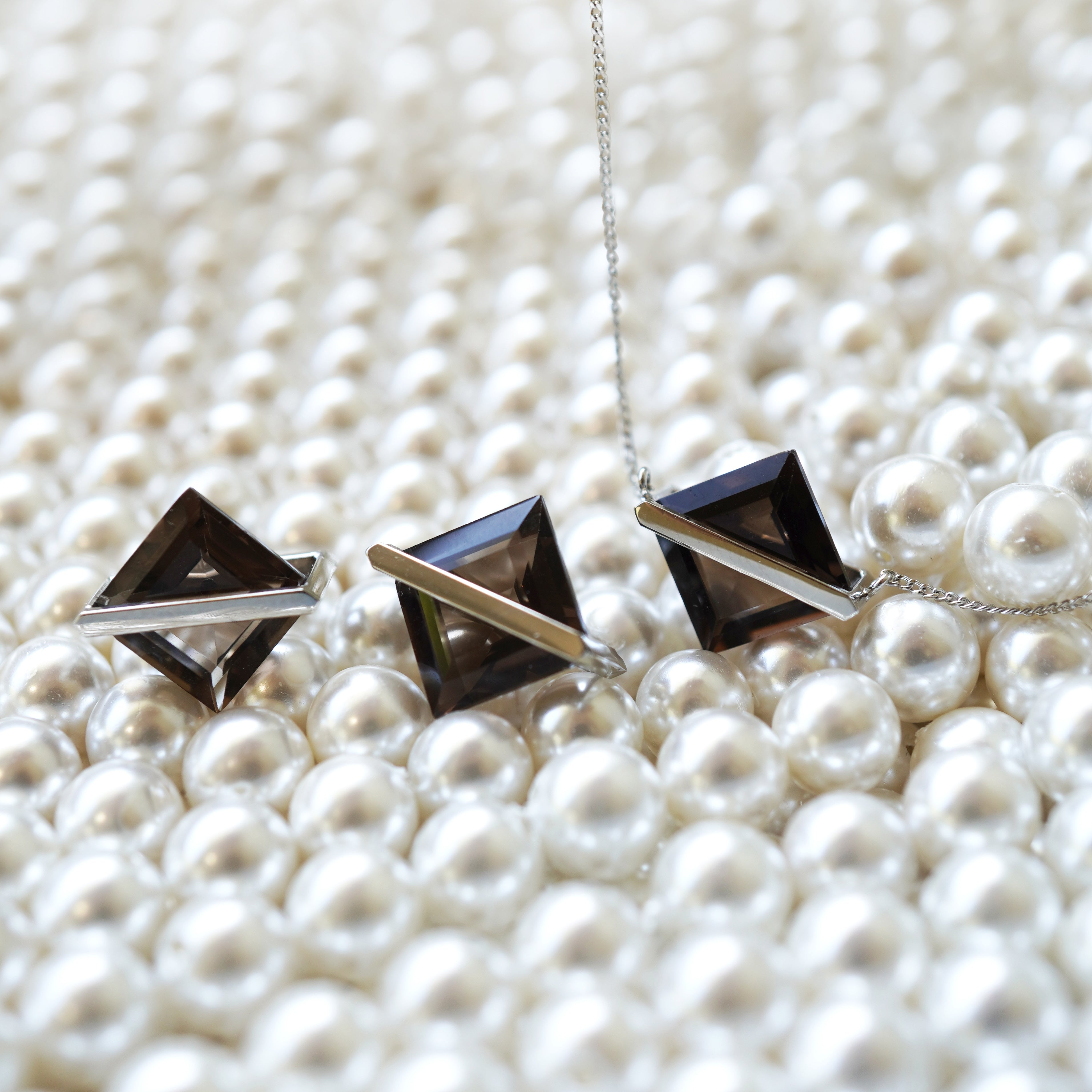 BAND NECKLACE SMOKY QUARTZ#4261