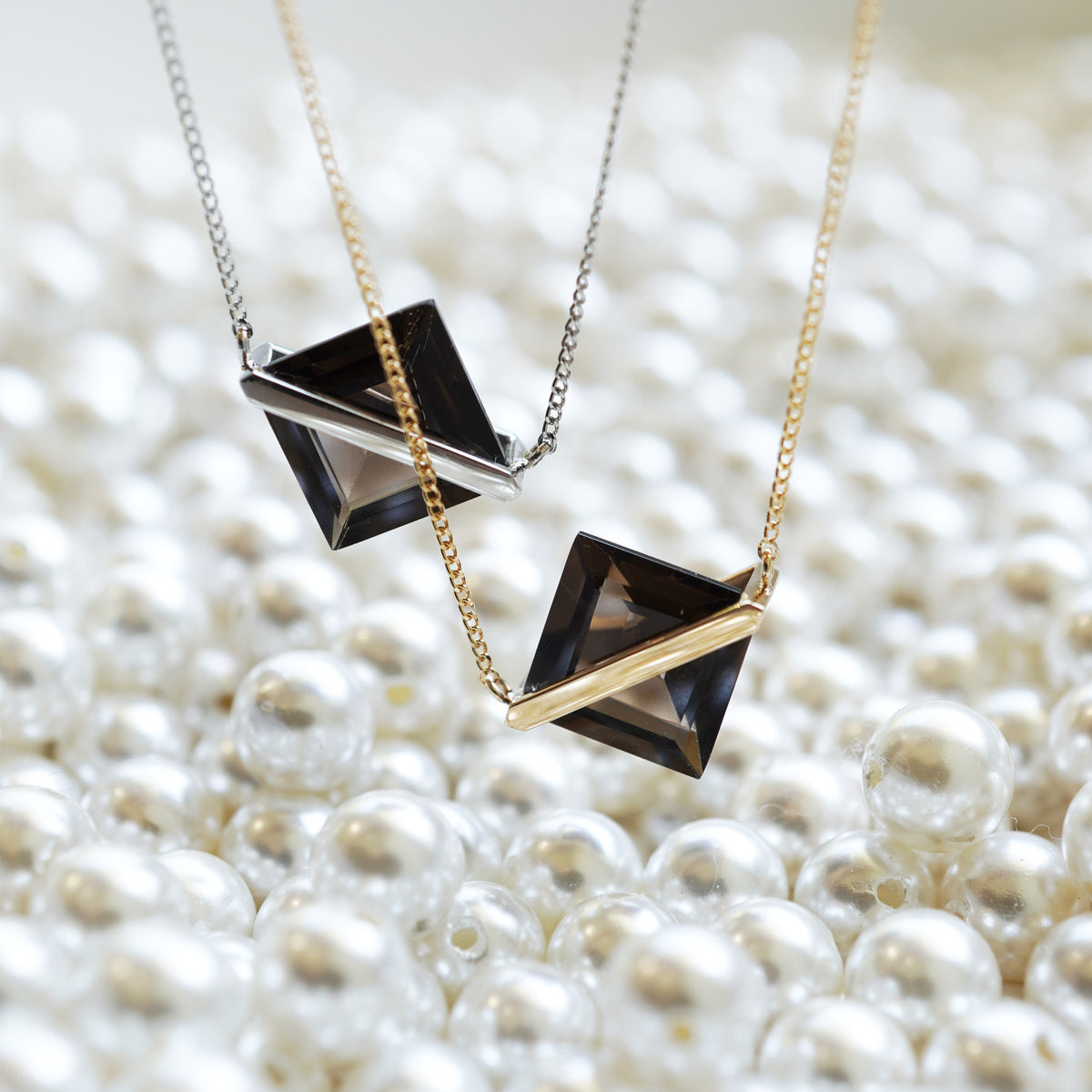 BAND NECKLACE SMOKY QUARTZ #4262