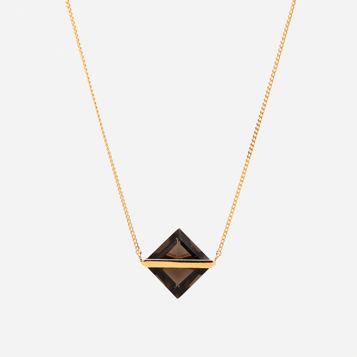 BAND NECKLACE SMOKY QUARTZ #4262