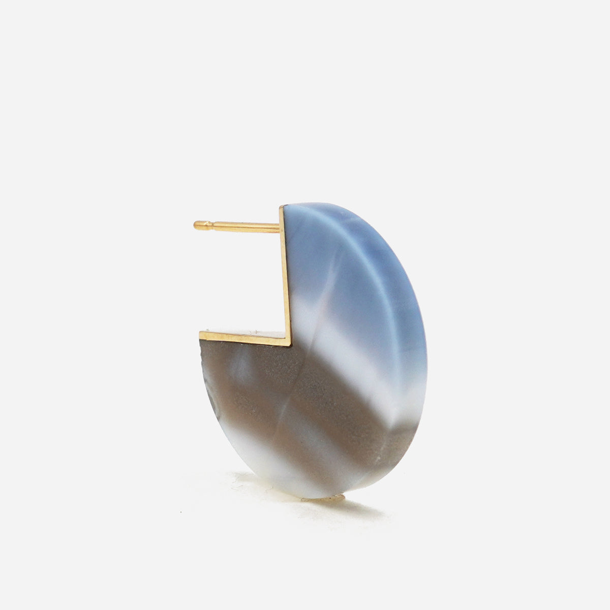 SLICE MINI EARRINGS SINGLE RUTIL QUARTZ #4038