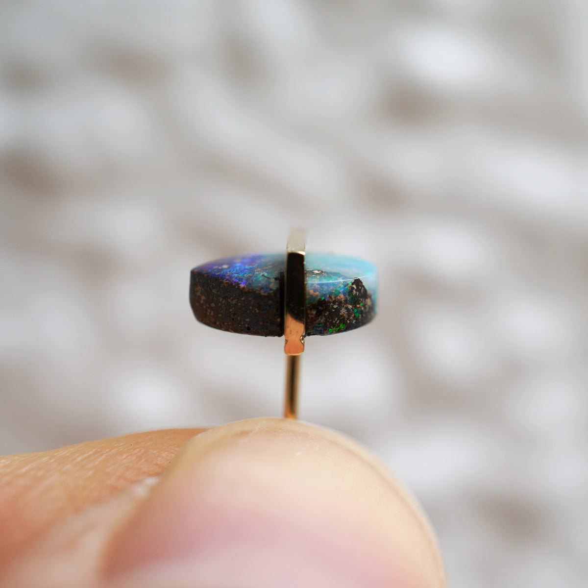 BAND EARRING BOULDER OPAL#4296