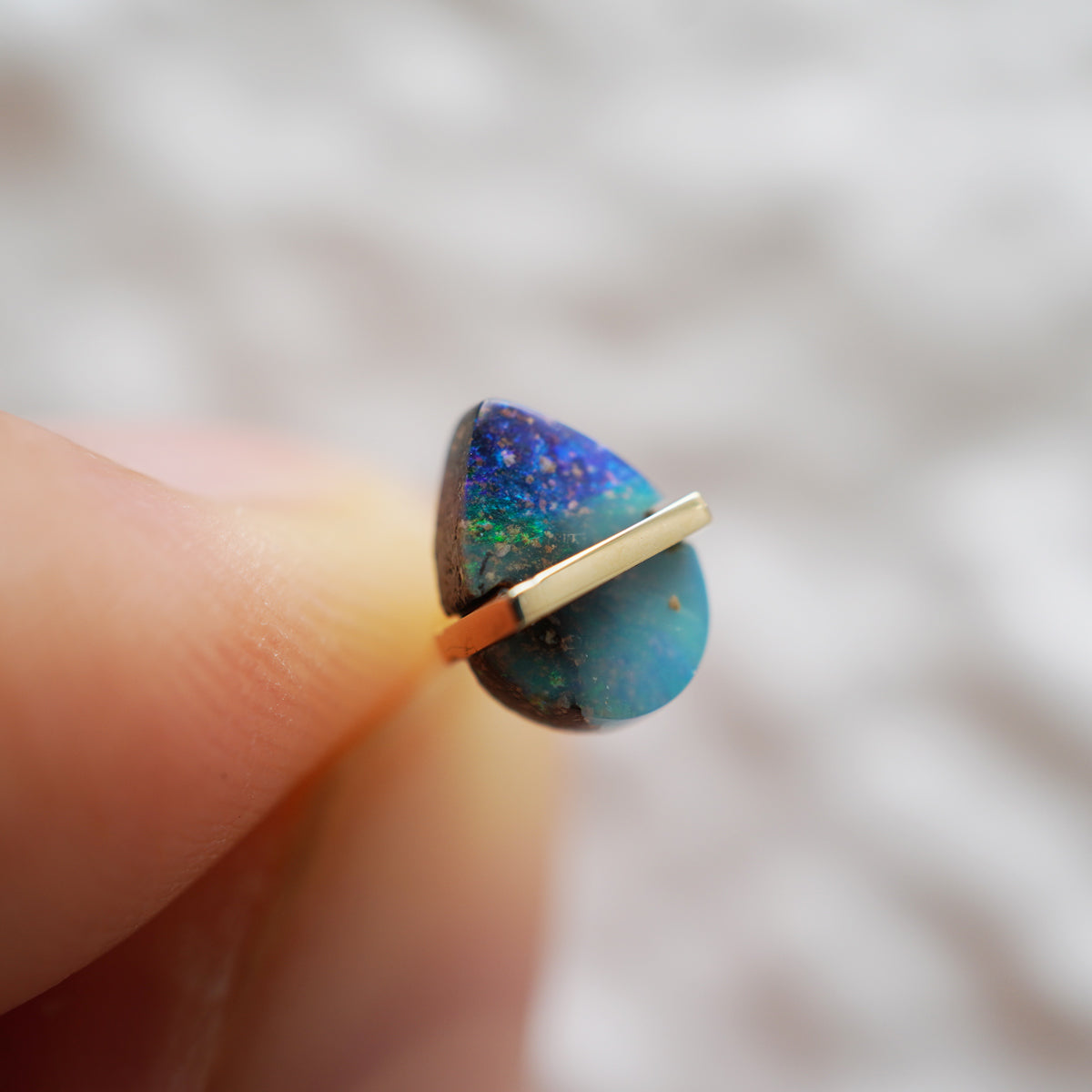 BAND EARRING BOULDER OPAL#4296