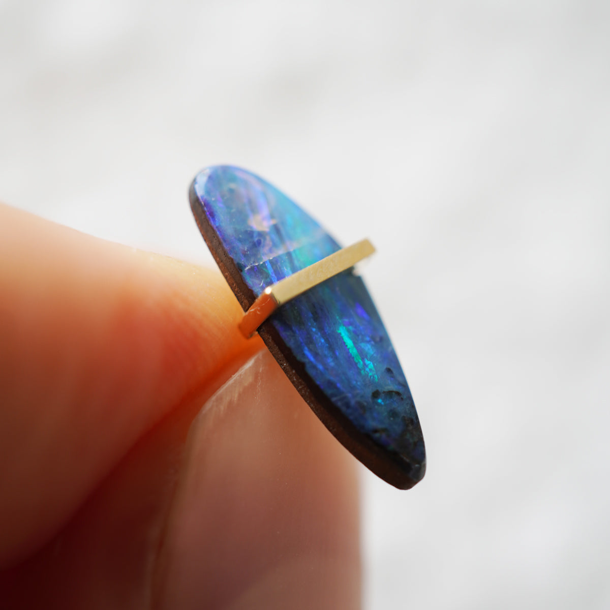 BAND EARRING BOULDER OPAL#4295