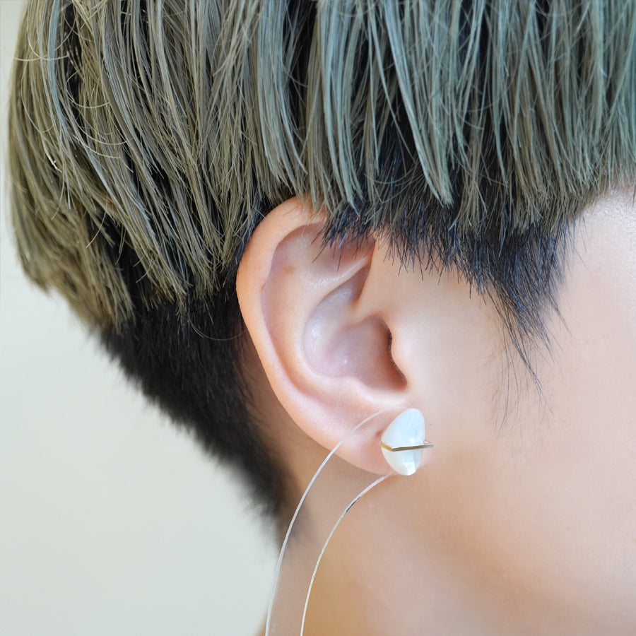 BAND EARRINGS MOTHER OF PEARL #3854