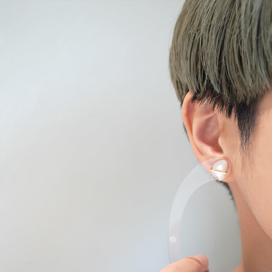 BAND EARRINGS MOTHER OF PEARL #3854