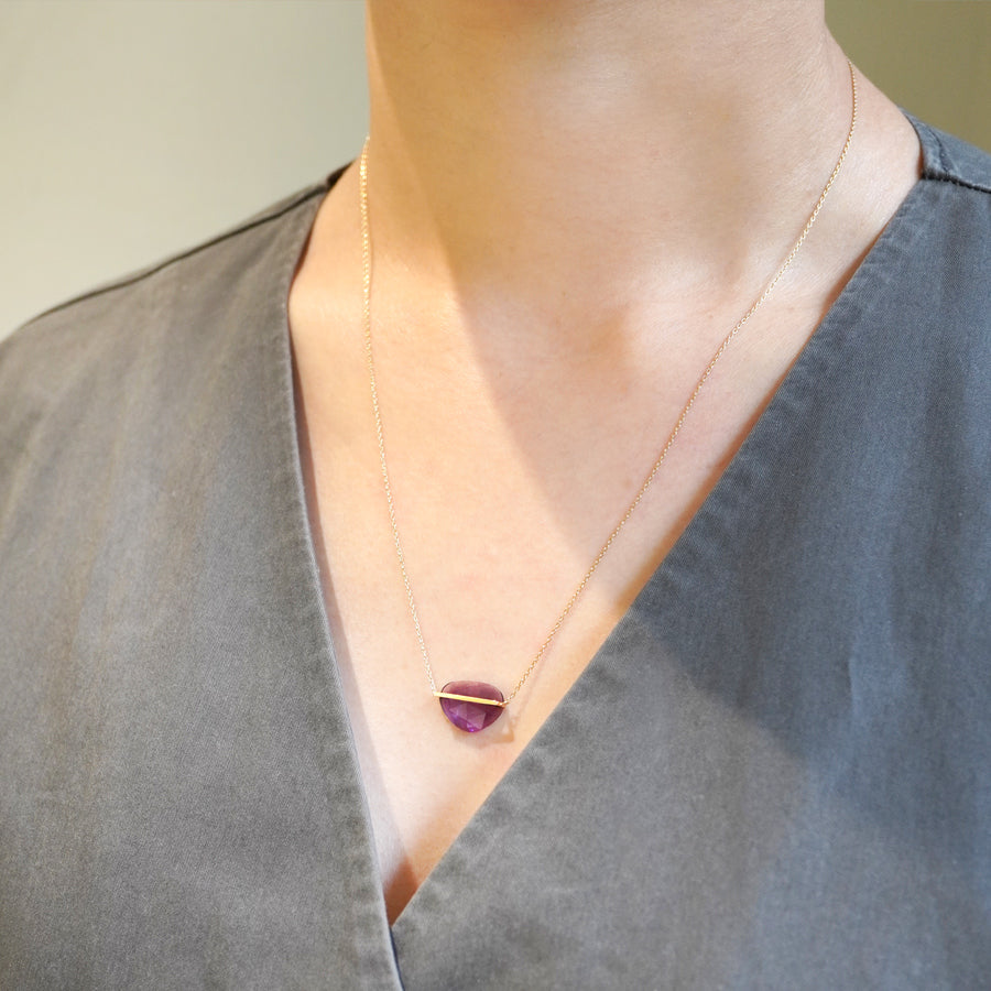 BAND NECKLACE AMETHYST #3480