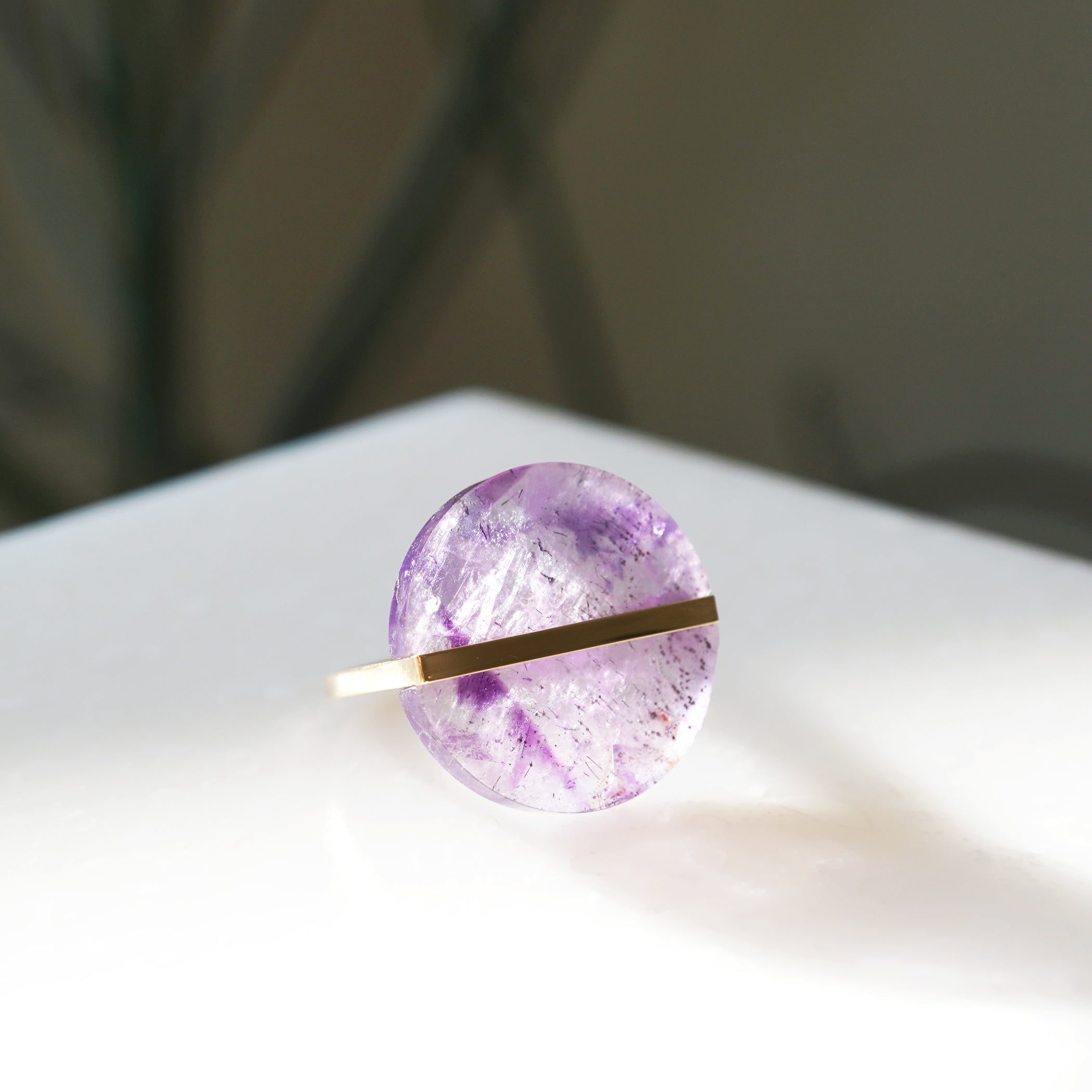 SLICE RING AMETHYST #3244