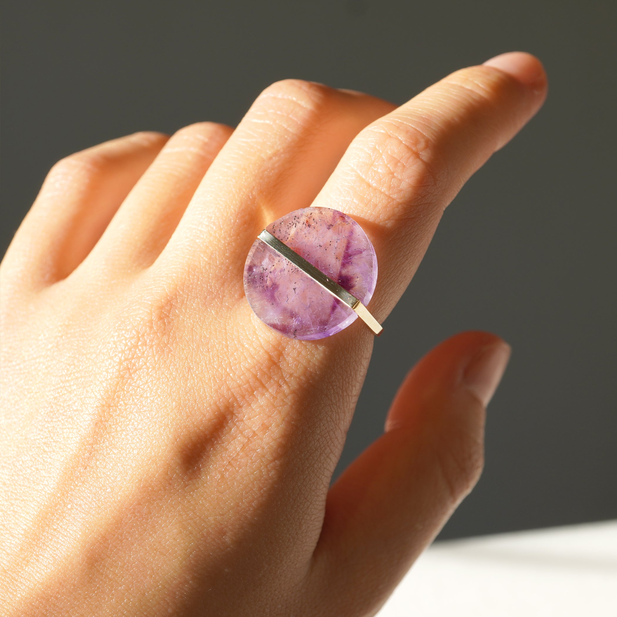 SLICE RING AMETHYST #3244