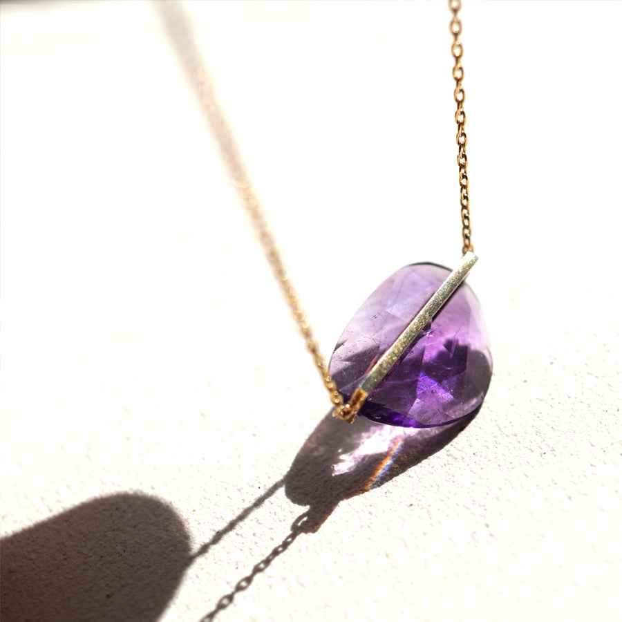 BAND NECKLACE AMETHYST #3480
