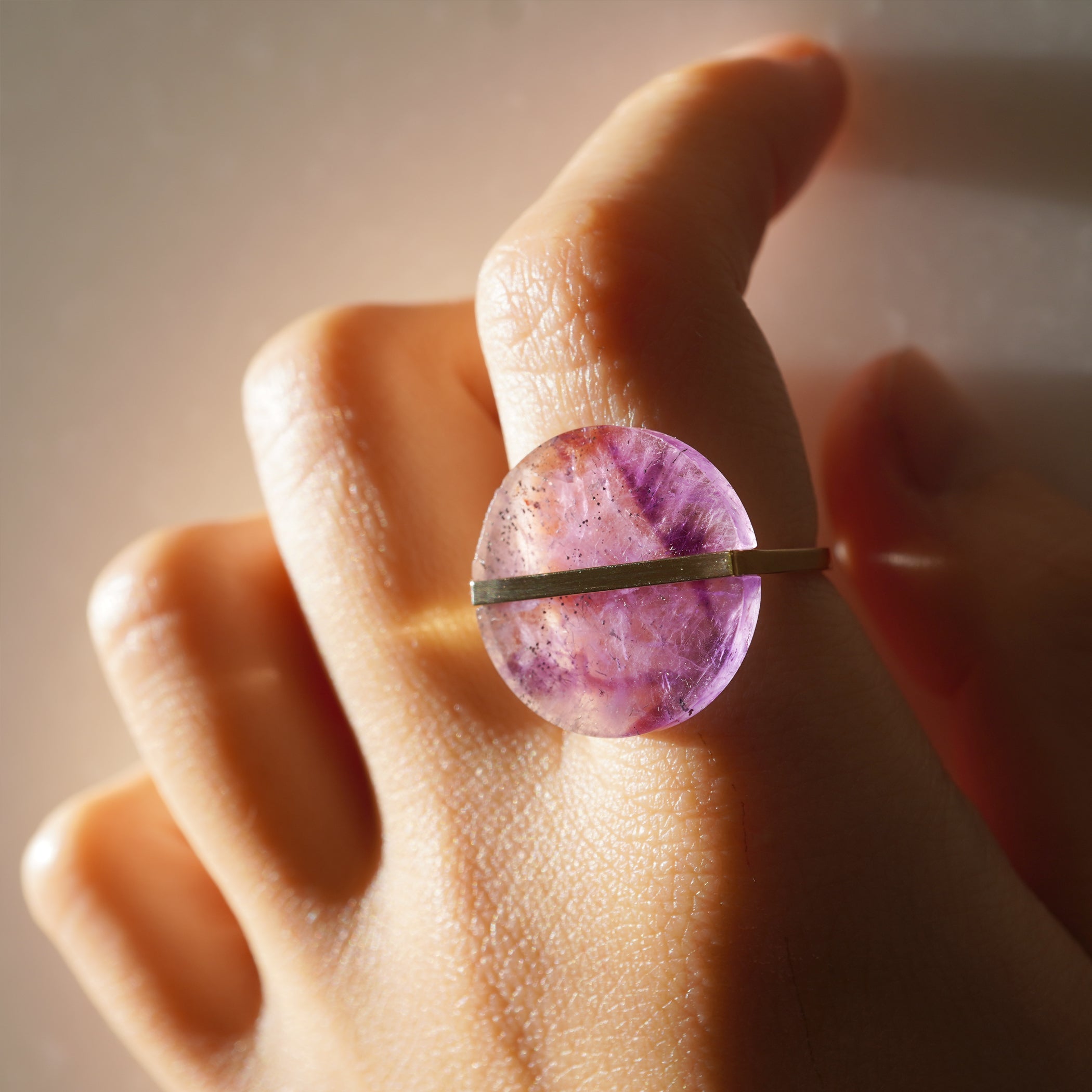 SLICE RING AMETHYST #3244