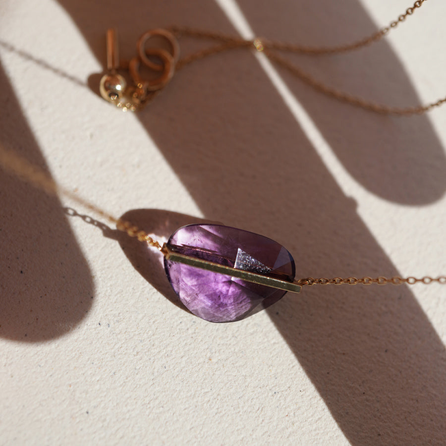 BAND NECKLACE AMETHYST #3480