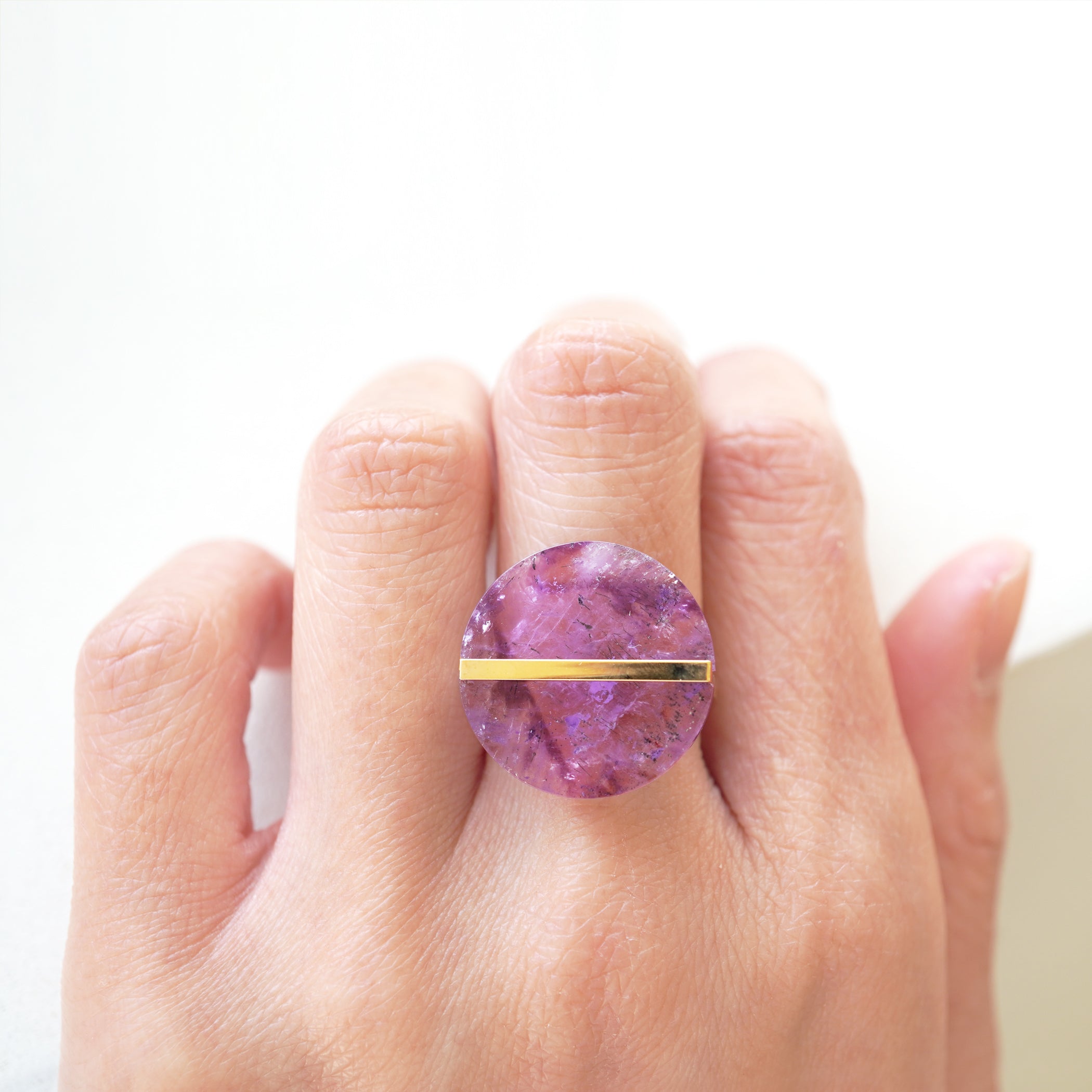 SLICE RING AMETHYST #3244