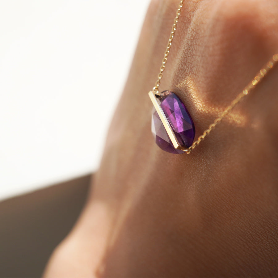 BAND NECKLACE AMETHYST #3480