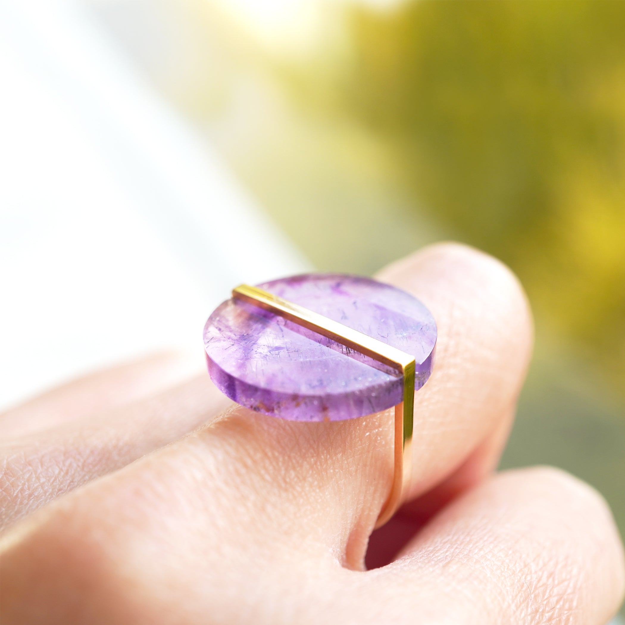 SLICE RING AMETHYST #3244