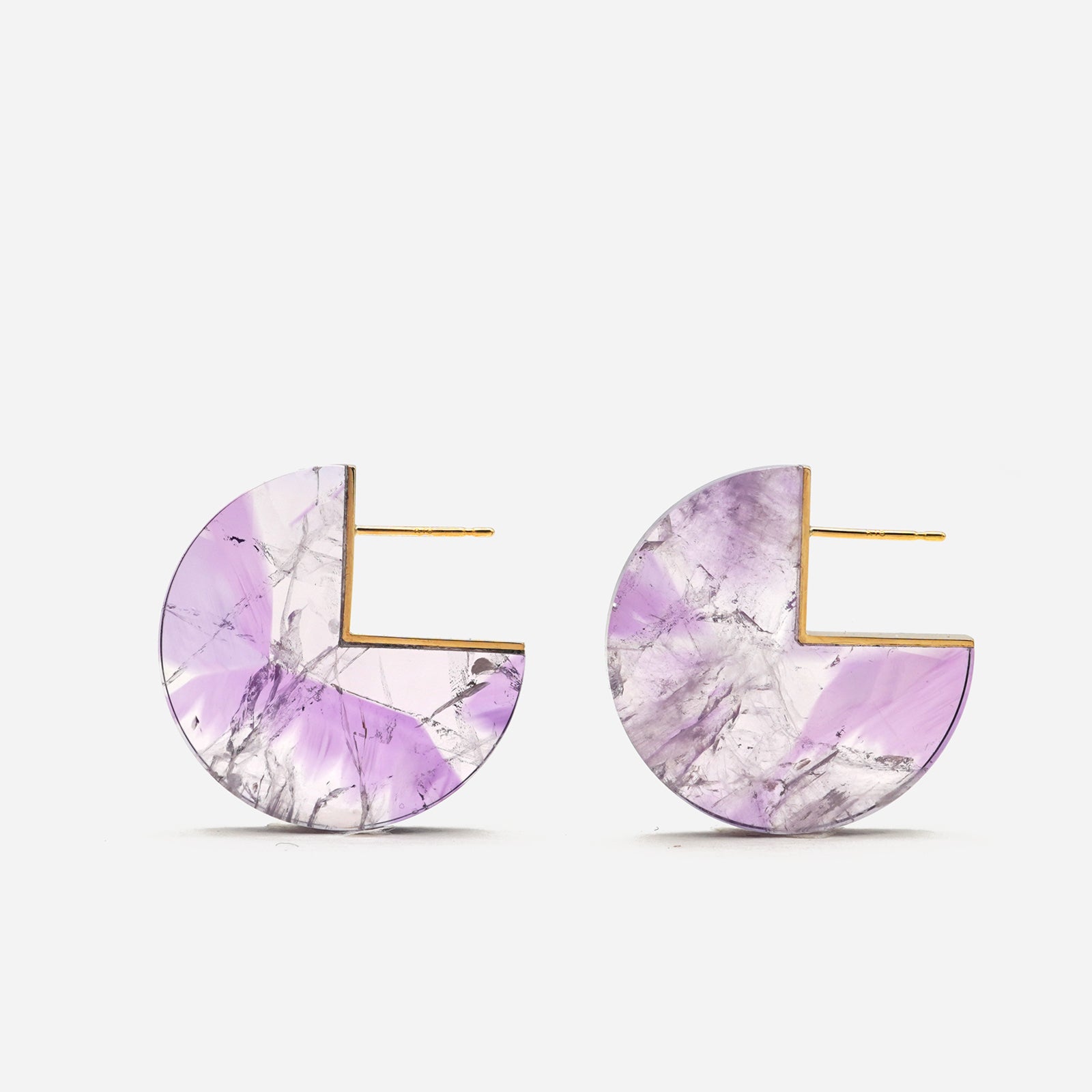 SLICE EARRINGS AMETHYST #3374