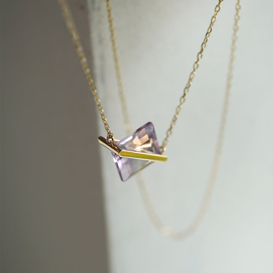 BAND NECKLACE AMETRINE #3863