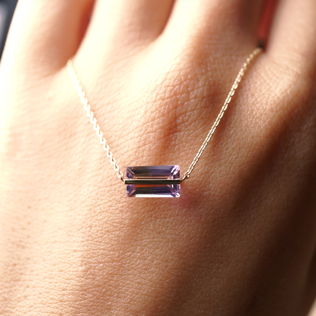 BAND NECKLACE AMETRINE #4053