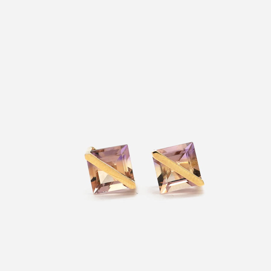 BAND EARRINGS AMETRINE #4191