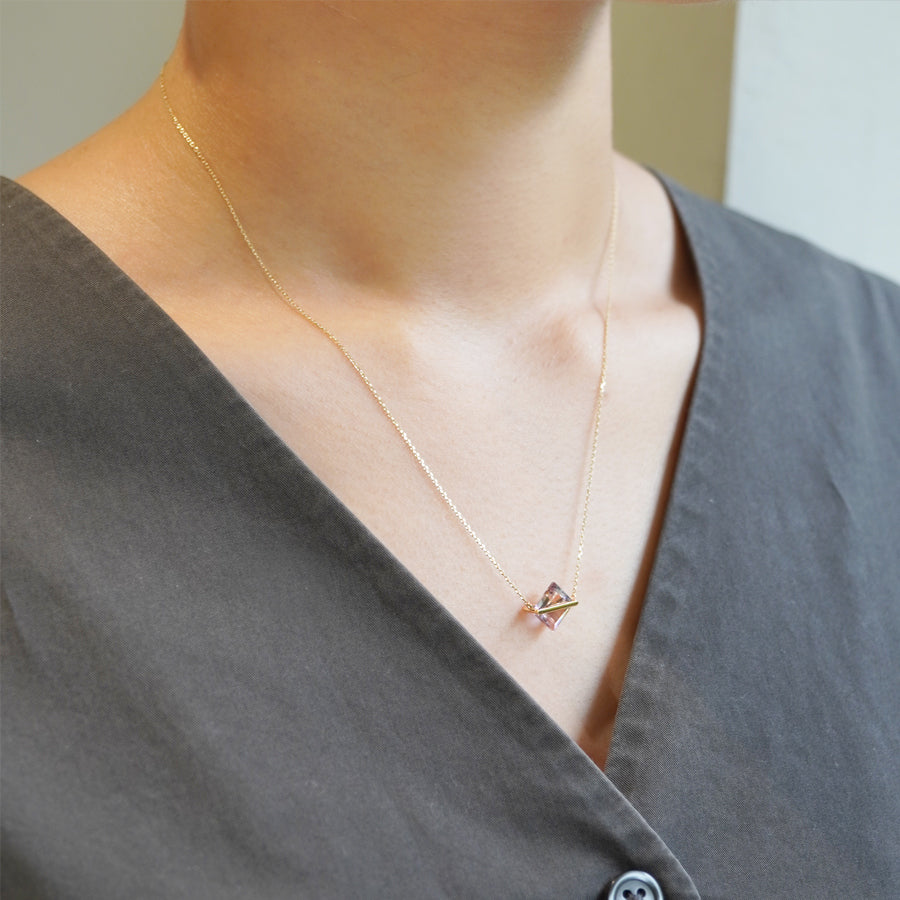 BAND NECKLACE AMETRINE #3863