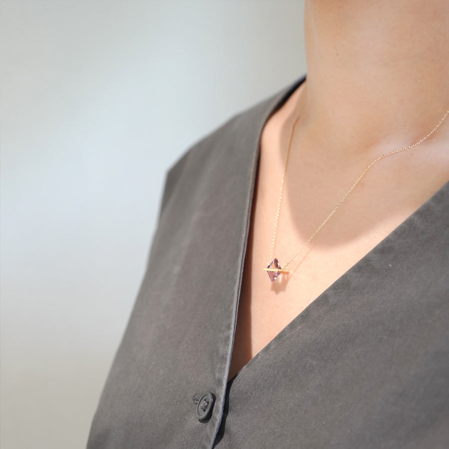 BAND NECKLACE AMETRINE #3863
