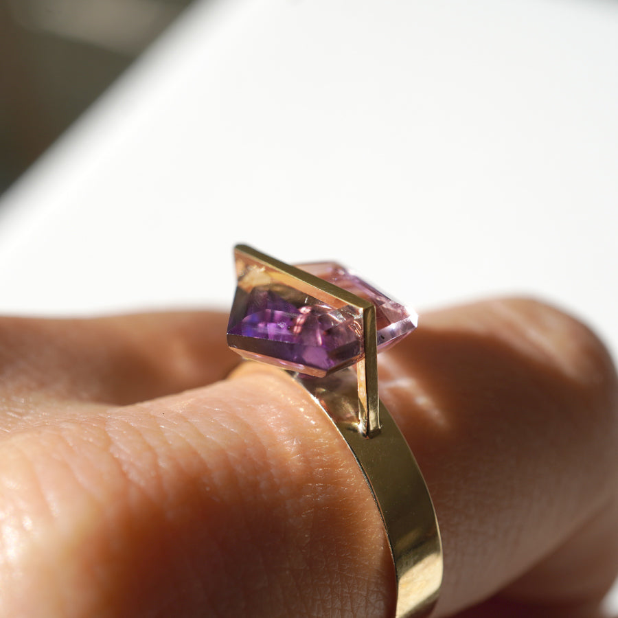 BAND RING AMETRINE#3718