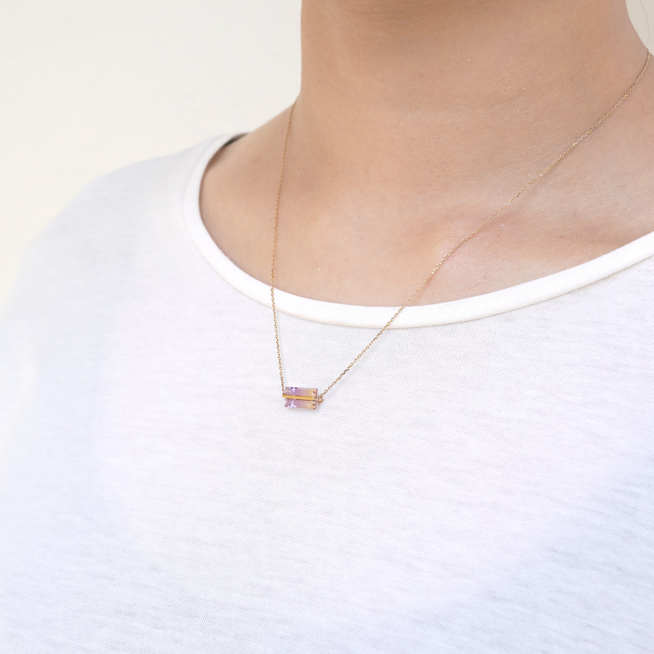 BAND NECKLACE AMETRINE #3337