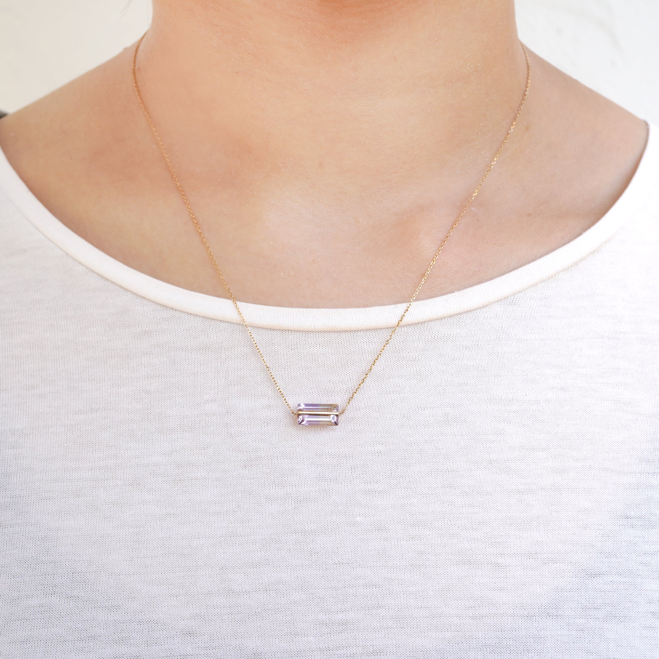 BAND NECKLACE AMETRINE #3337