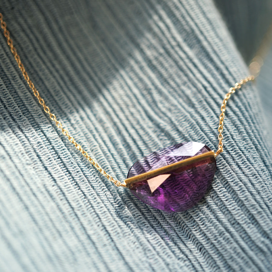 BAND NECKLACE AMETHYST #3480